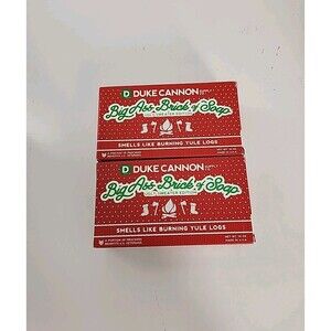 2 DUKE CANNON Big Ass Brick of Soap Ugly Sweater Edition 10 oz Burning Yule Logs